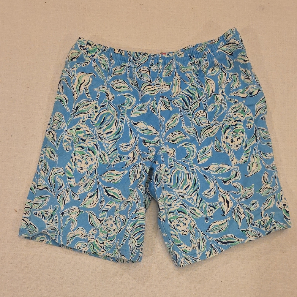 Lilly Pulitzer Boys Coral Coast Shorts in Turquoise Oasis